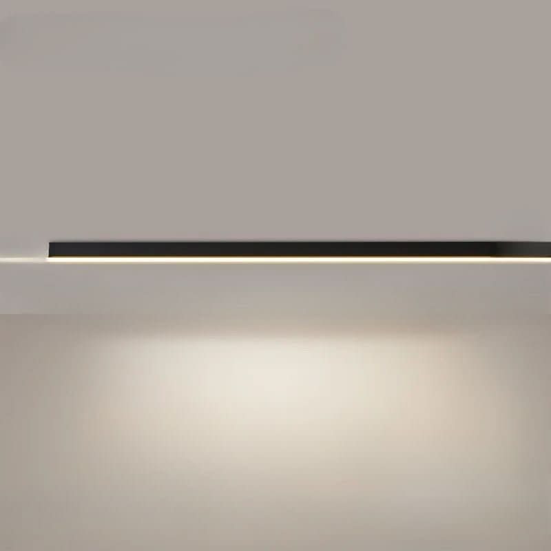 Warmwit licht LED plafondlamp, dimbaar en minimalistisch voor gezellige sfeer in woonkamer.