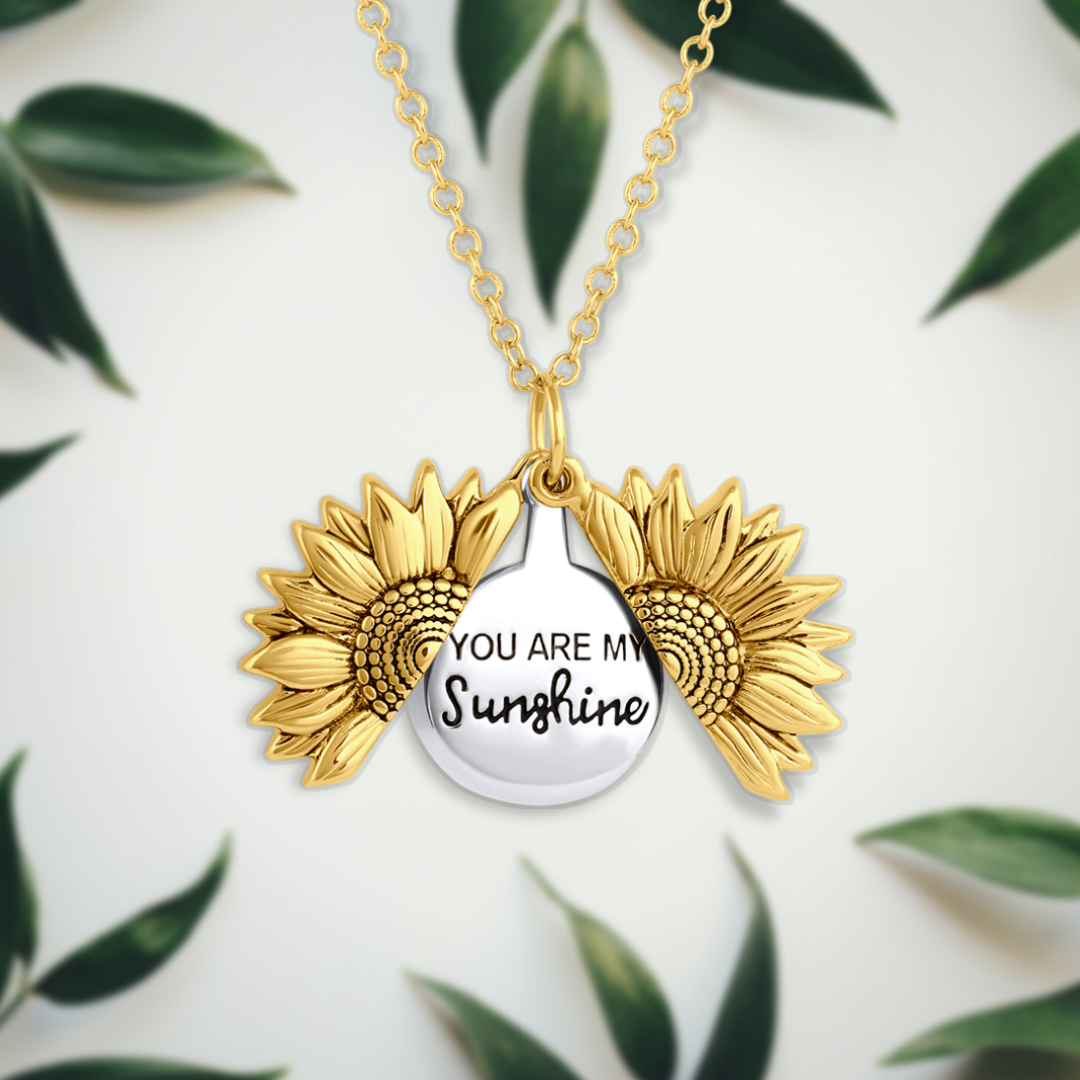 Cadeau: Vergulde Solara damesketting met unieke zonneschijn hanger, symbool van geluk & positiviteit.