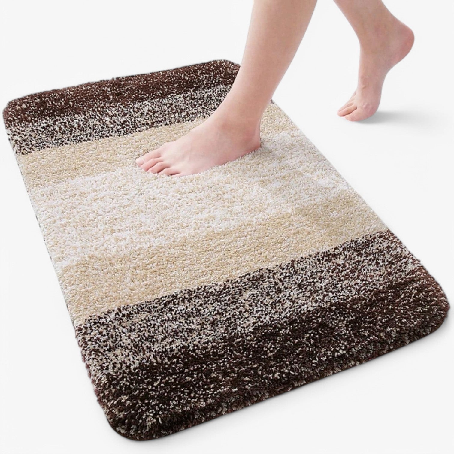 "Super absorberende antislip badmat met sneldrogende microvezels, zacht blauw oppervlak, ideaal voor badkamercomfort."