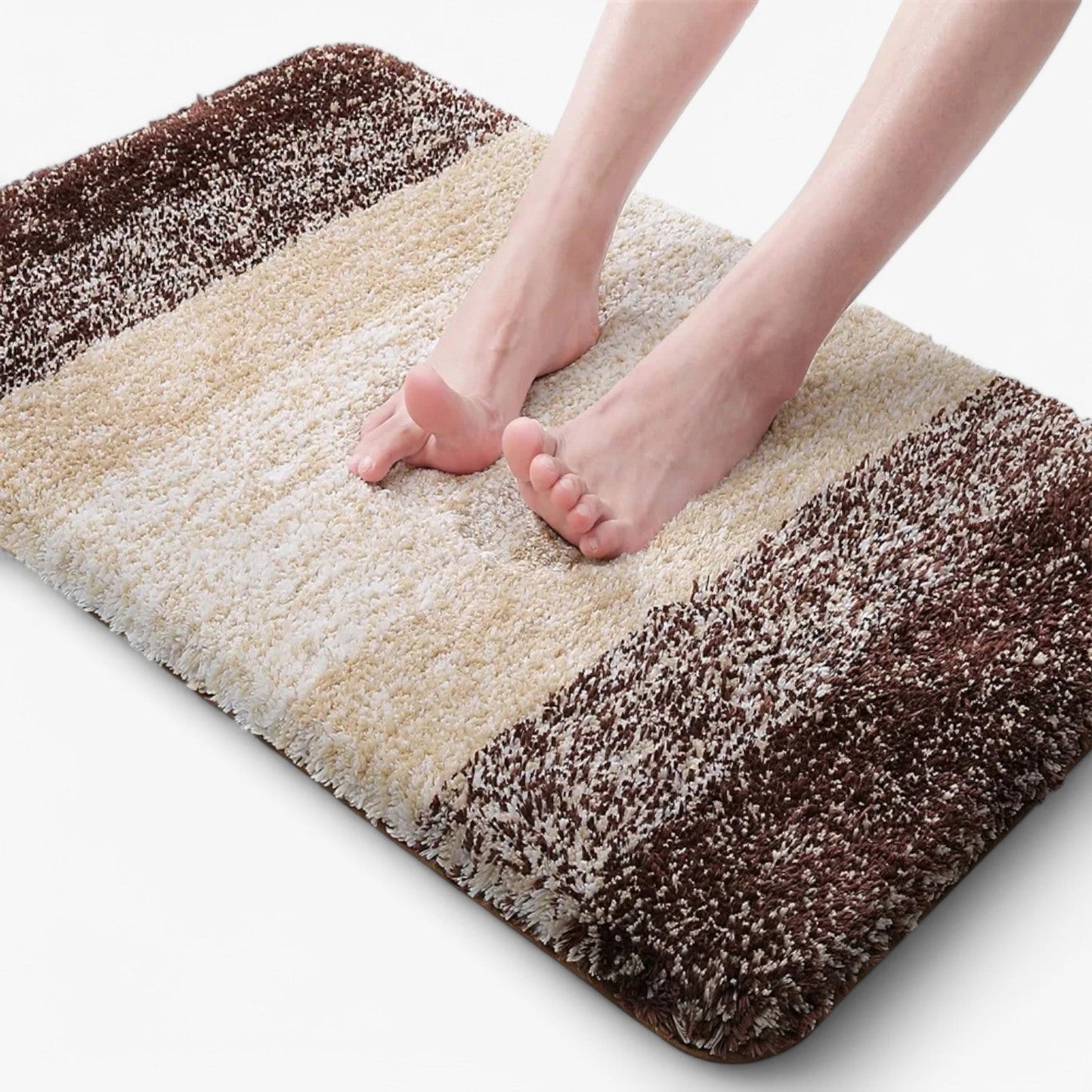 "Super absorberende antislip badmat met sneldrogende microvezels, zacht blauw oppervlak, ideaal voor badkamercomfort."