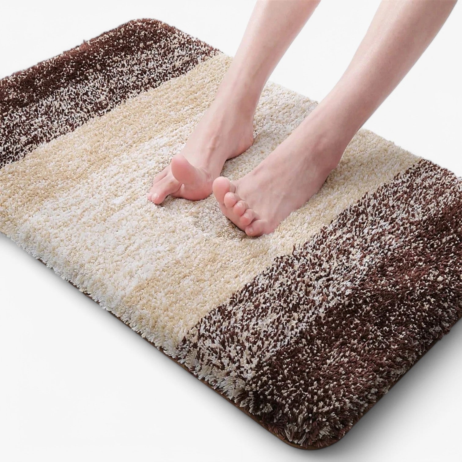 "Super absorberende antislip badmat met sneldrogende microvezels, zacht blauw oppervlak, ideaal voor badkamercomfort."