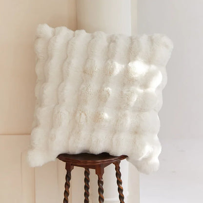 "Superzachte imitatiebont deken in warme tinten, ideale winterdeken voor bed of bank, biedt luxe comfort en stijl."