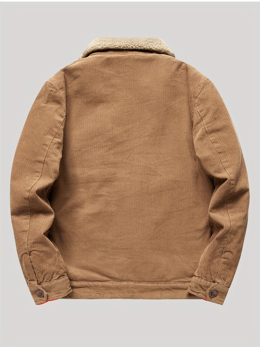 Zwarte heren truckerjas voor de winter, met knopen en een comfortabele pasvorm.
