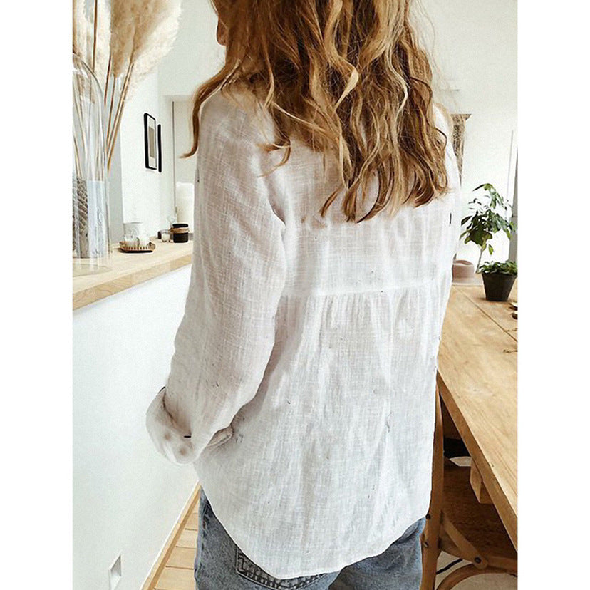 Trendy Chloë blouse met halve mouw, stijlvolle losse pasvorm en comfort voor vrouwenmode.