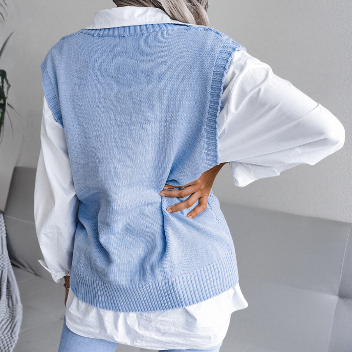 Comfortabele gebreide dames trui, trendy en stijlvol, een essentiële toevoeging aan je wintermode.