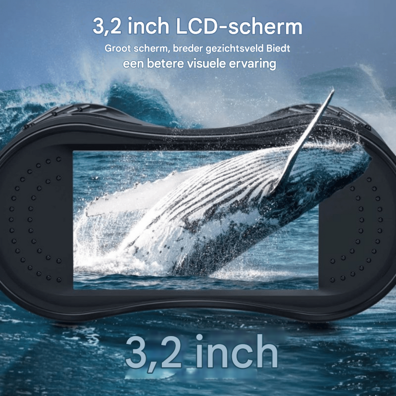 Infrarood nachtzicht verrekijker met HD-optiek; perfect voor beveiliging en wildobservatie bij weinig licht.