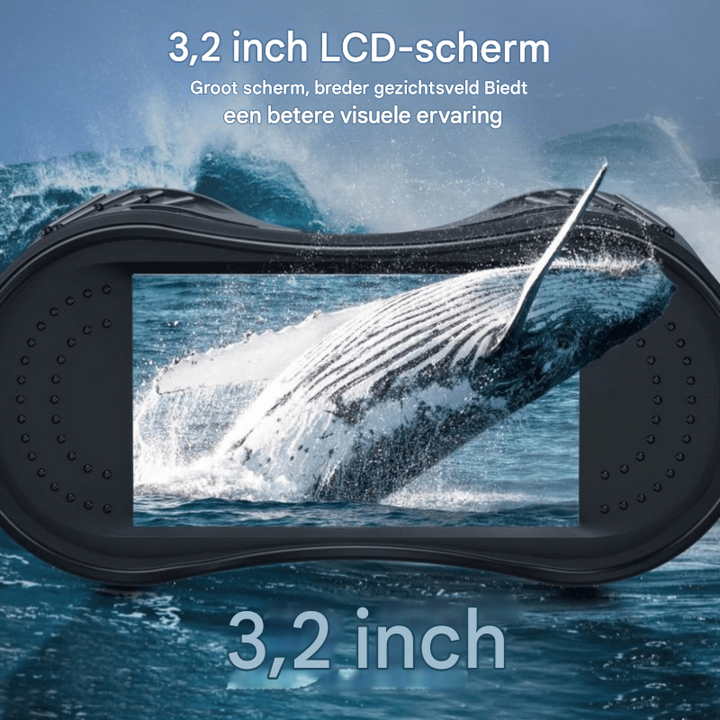 Infrarood nachtzicht verrekijker met HD-optiek; perfect voor beveiliging en wildobservatie bij weinig licht.