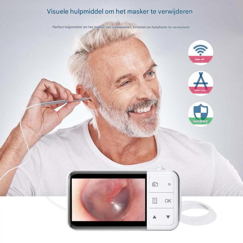 Draagbare digitale otoscoop met HD camera voor helder zicht op het oorkanaal. Perfect voor thuisgebruik.