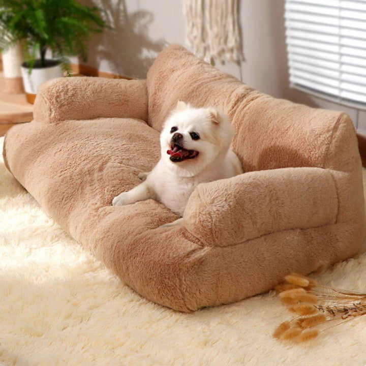 Luxe huisdierenbank voor hond & kat, ultiem comfort met zacht pluche en wasbaar ontwerp. Ideaal hondenbed.