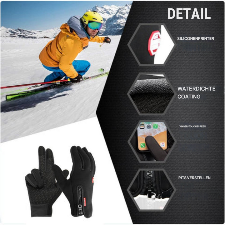 Verstelbare outdoor winterhandschoenen met warme fleece voering, bieden comfort en bescherming bij elk winteravontuur.