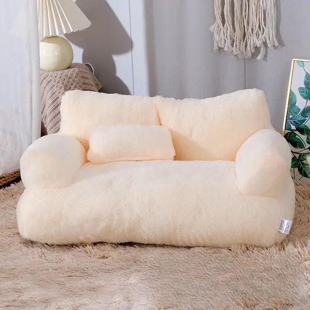 Zachte pluche dierenmand, luxe hondenbed en kattenbed in één. Binnenhuis comfortabel voor slapende huisdieren.