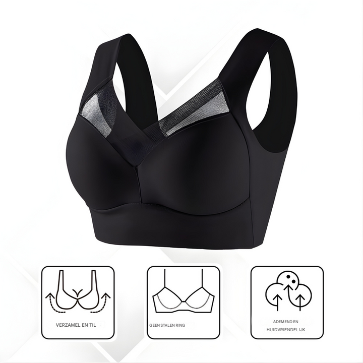 Naadloze dames beha met optimale ondersteuning, ideaal voor dagelijks comfort. Draadloos en zacht.