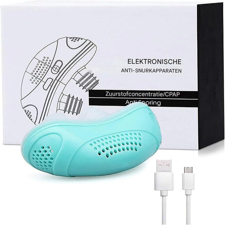 Stil en compact medisch micro-CPAP apparaat voor slaapapneu therapie, bevordert welzijn en gezonde nachtrust.