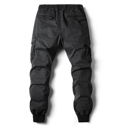 "Tactical cargo broek heren, duurzaam katoen, multifunctionele zakken, stoere streetwear stijl, comfortabele pasvorm."