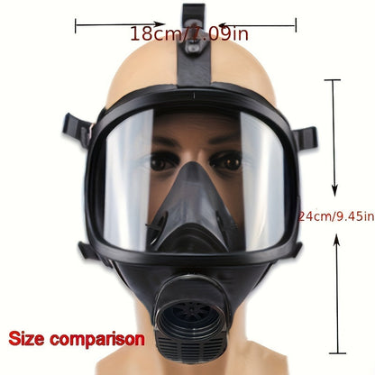 "Tactisch volgelaatsgasmasker met 40mm filter, volledige gezichtsbedekking, comfort pasvorm voor chemische veiligheid"