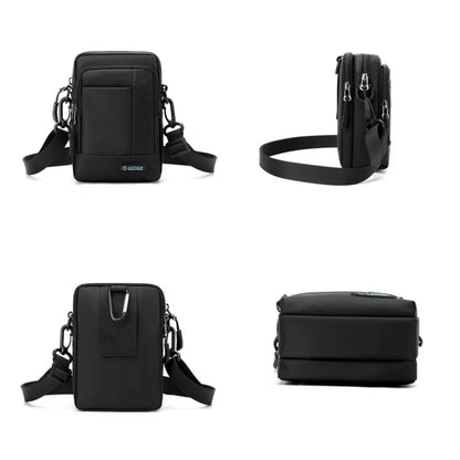 "Tactische heren crossbody tas, robuust ontwerp met meerdere opbergvakken, verstelbare riem, ideaal voor dagelijks gebruik."