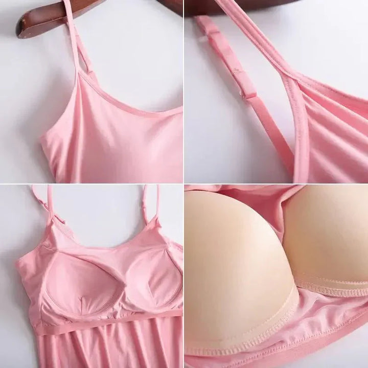 Elegant dames hemd met ingebouwde BH. Ideaal als ondergoed of casual top. Dagelijkse kleding.