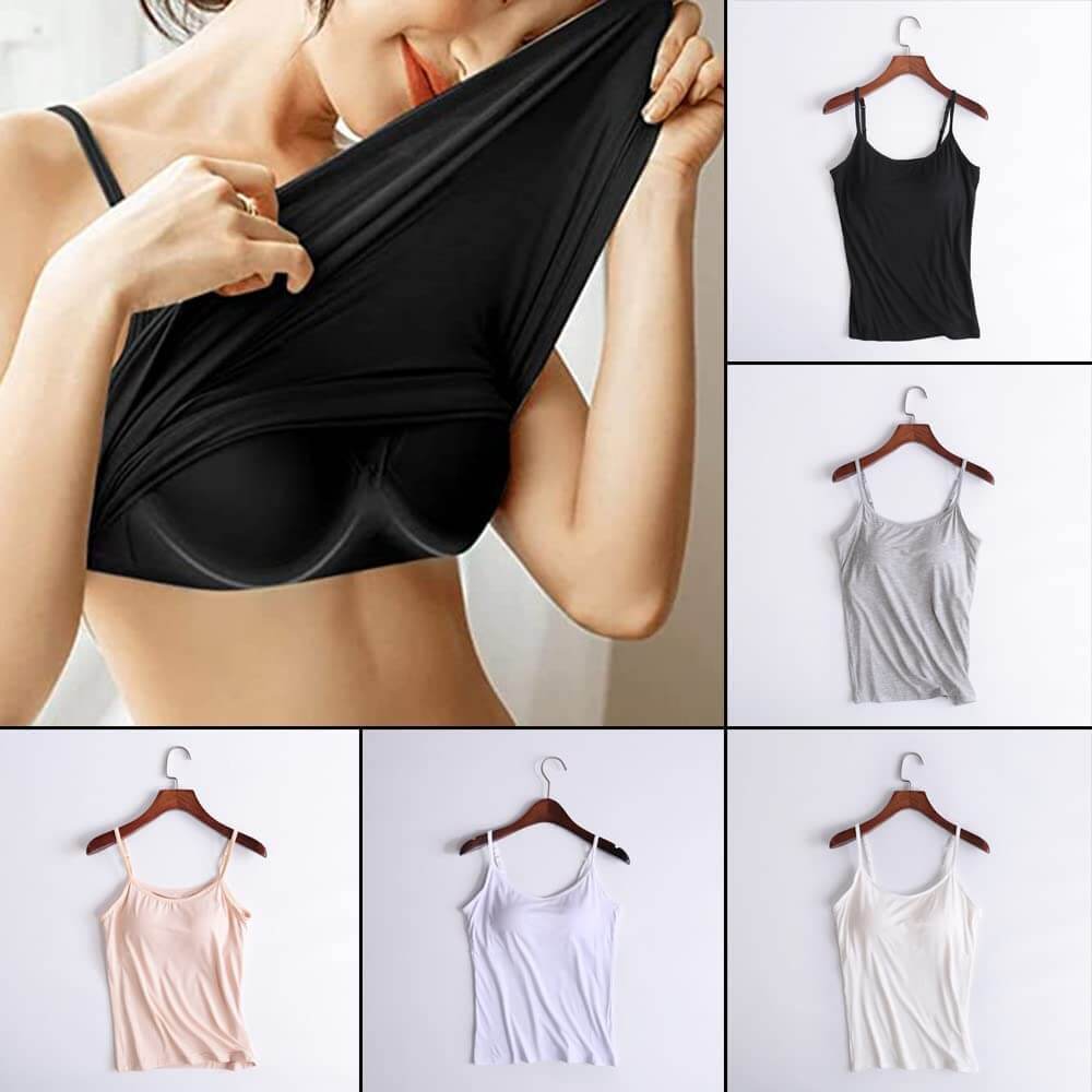 Dames sporttop met ingebouwde BH. Comfort en ondersteuning tijdens je training of actieve dag. MultiBra design.