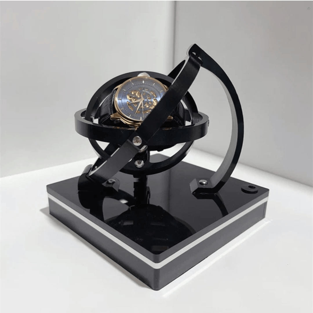 Stille en luxe Horion watchwinder voor automatisch horloge onderhoud en elegante presentatie in huis.