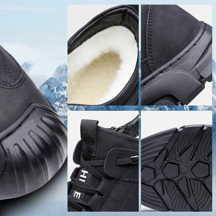 Stijlvolle grijze Theo heren sneakers, moderne alledaagse schoenen met veters en zijrits voor heren.