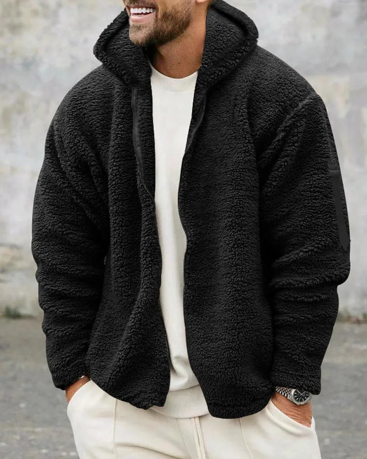 Heren oversized bomberjack met capuchon en ritssluiting, ideaal voor een casual herfst/winter look.