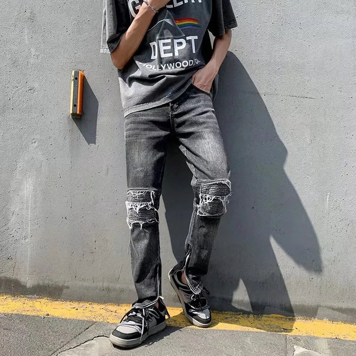 Stijlvolle zwarte herenjeans, comfortabel en veelzijdig. Deze urban spijkerbroek past perfect bij elke casual herenmode outfit.