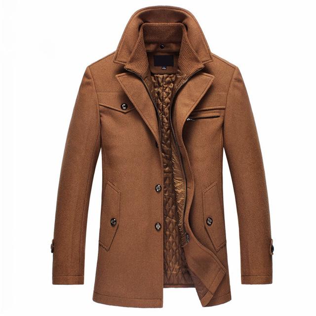 Heren double-breasted overjas voor zakelijke winterlooks. Slim fit, warm en elegant voor herenmode.