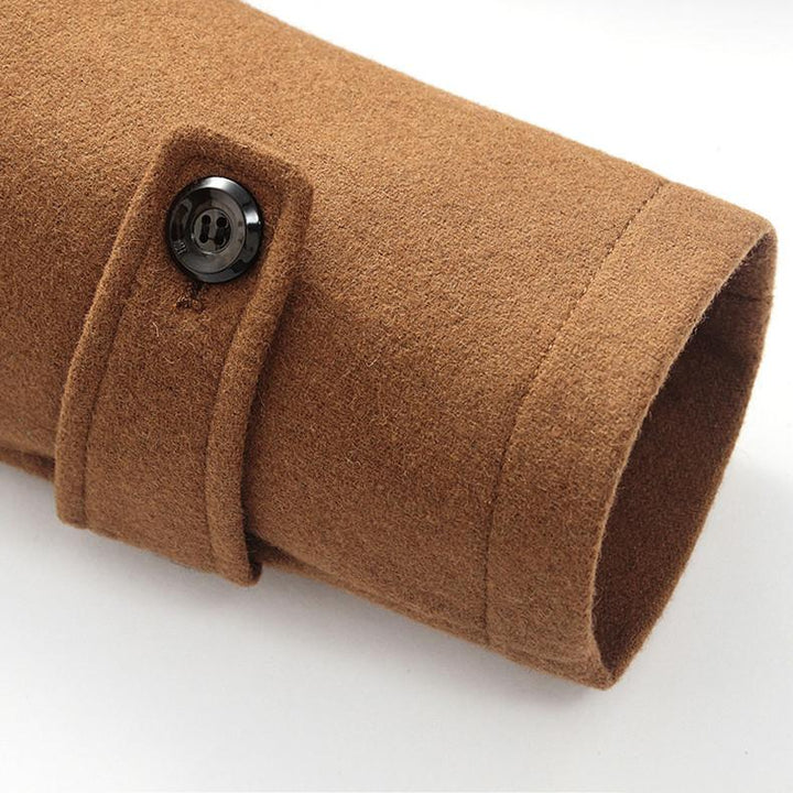 Elegante zakelijke overjas voor heren, double-breasted design met slim fit voor een professionele winterlook.