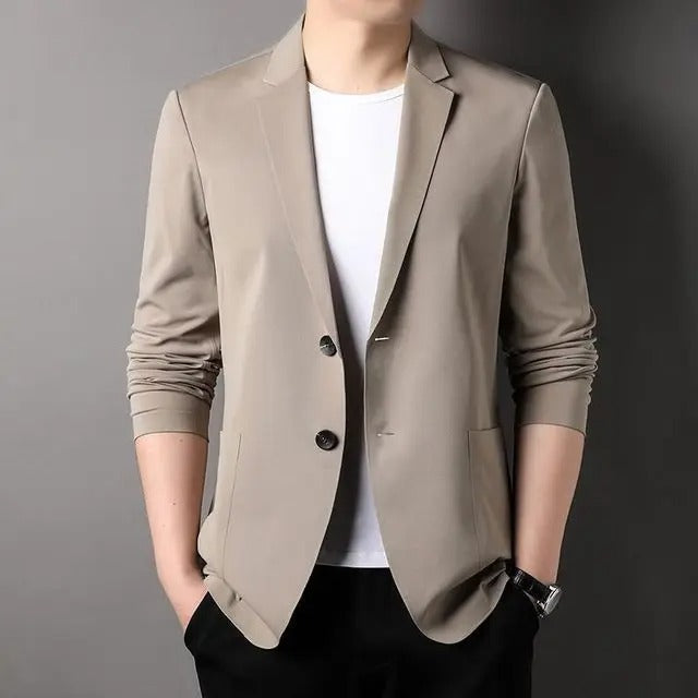 Zakelijk casual herenblazer, veelzijdig colbert voor kantoor en vrije tijd. Comfortabele herenmode.