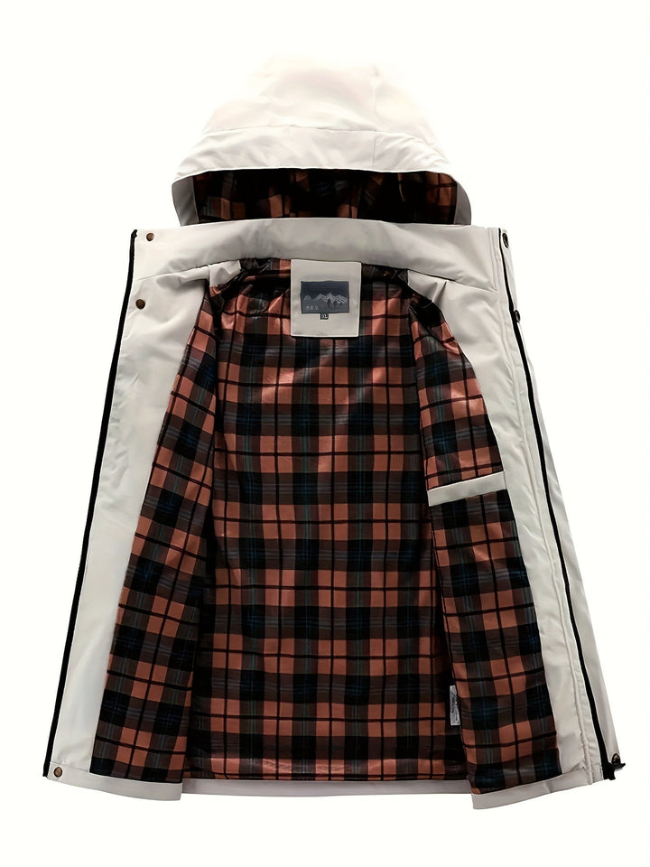 Stijlvolle heren softshell met capuchon, winddicht en waterafstotend voor de avontuurlijke man.