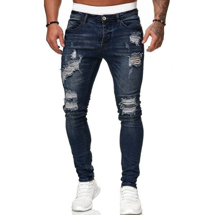 Modieuze heren skinny jeans met strakke pasvorm, ideaal voor een moderne look en casual herenmode.