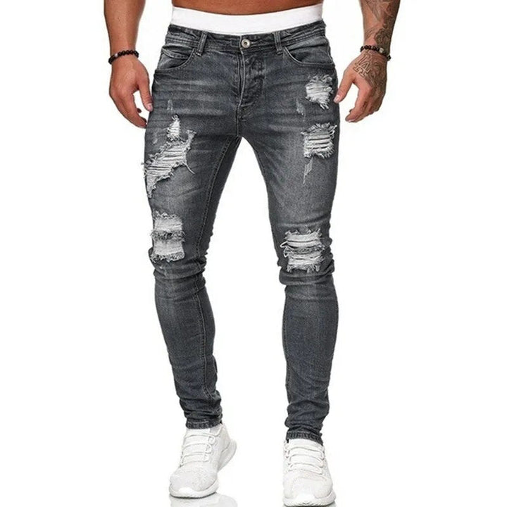Trendy heren skinny jeans, perfect voor lente/herfst, combineert een strakke pasvorm met comfort.
