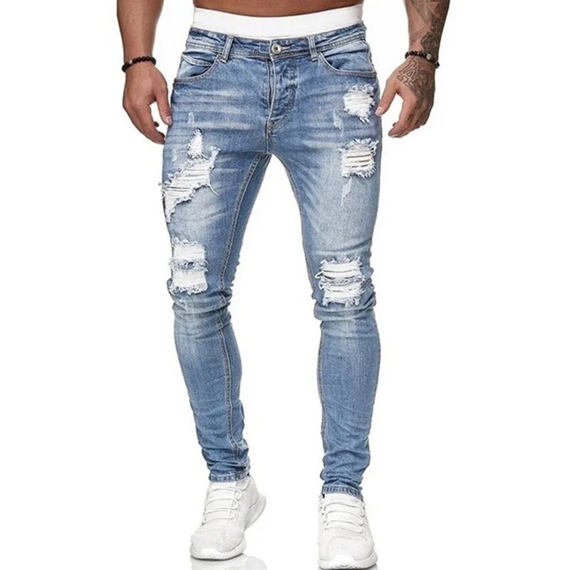 Stijlvolle herenbroek: skinny jeans voor een strakke, moderne pasvorm, onmisbaar in de herenmode.