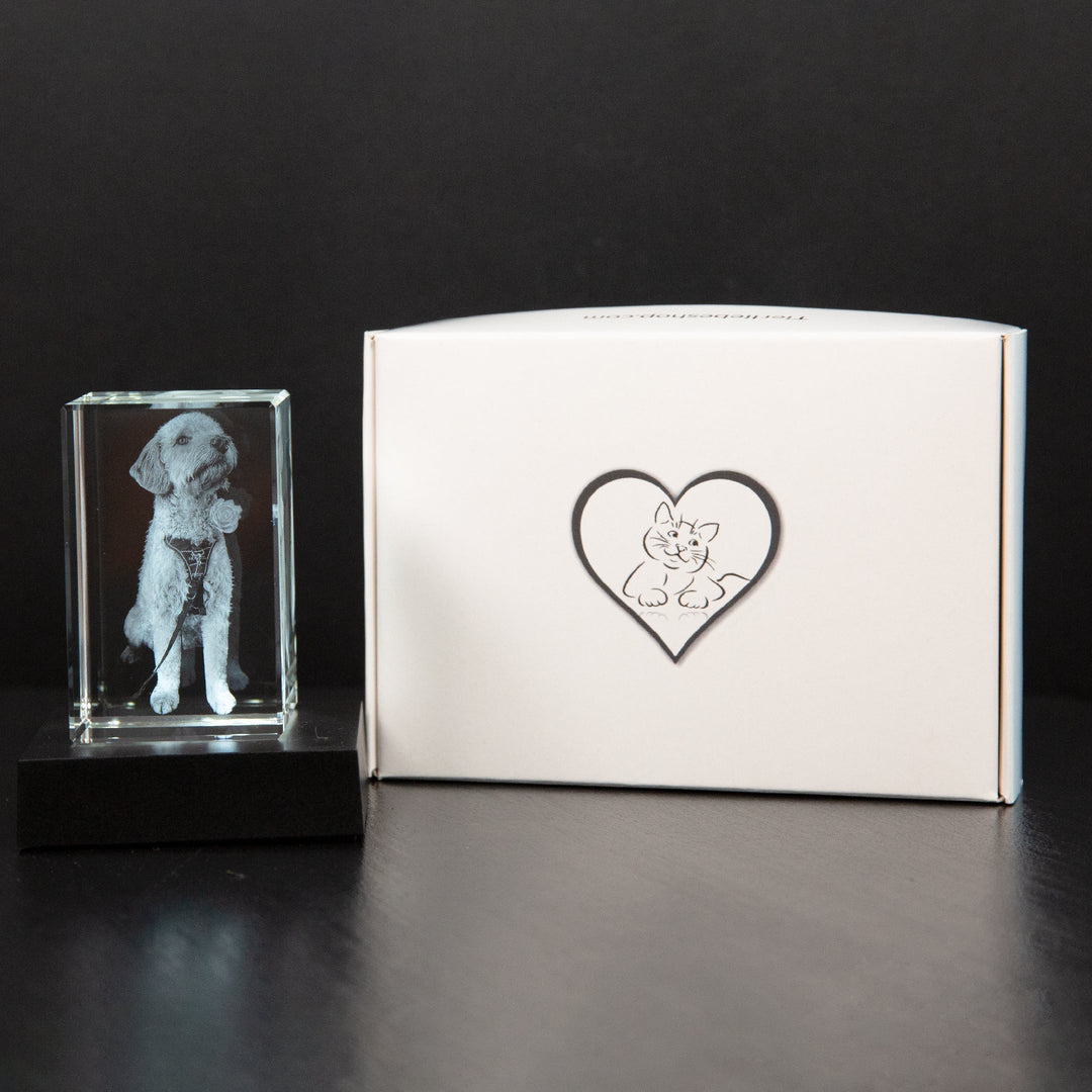 Hoogwaardig gepersonaliseerd fotokristal, met uw foto gelasergraveerd tot een unieke decoratie en cadeau.