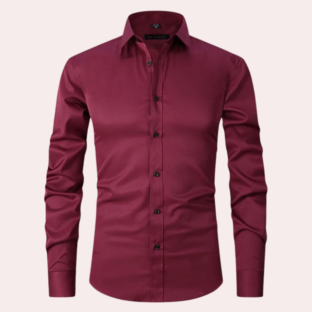 Comfortabel herenoverhemd met lange mouwen voor alle seizoenen. Veelzijdig en stijlvol, essentieel voor herenmode.