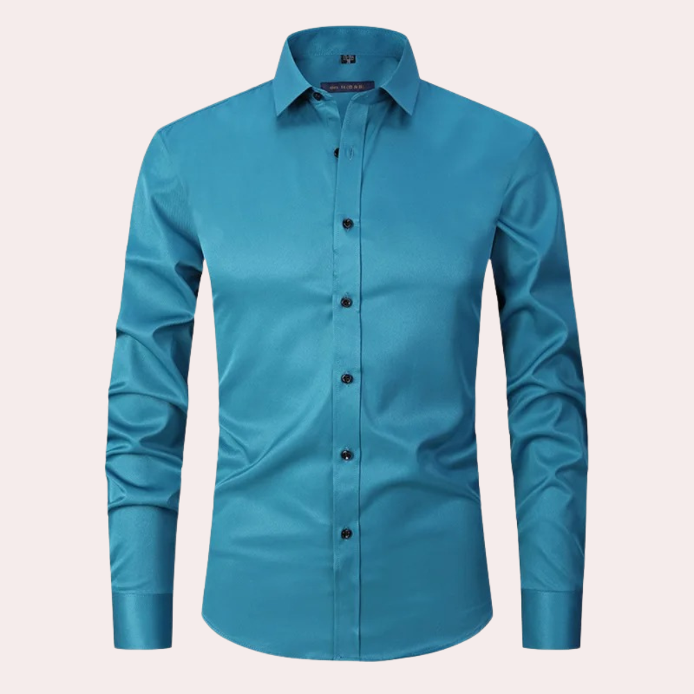 Stijlvol herenoverhemd met lange mouwen, perfect voor zowel casual als formele gelegenheden. Comfortabele herenmode.