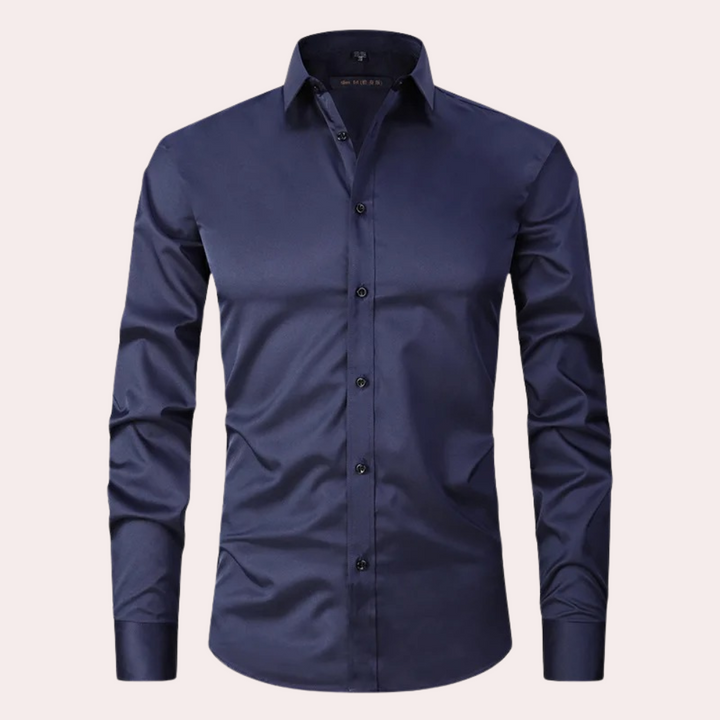 Elegant herenoverhemd met lange mouwen, biedt optimaal comfort. Perfect voor een tijdloze, stijlvolle herenlook.