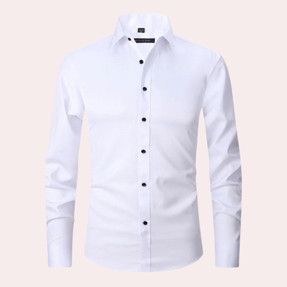 Heren overhemd met lange mouwen. Stijlvol, comfortabel en veelzijdig voor elke gelegenheid. Essentiële herenmode.