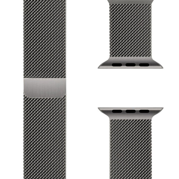 Robuust en elegant Milanese Apple Watch armband, SteelFlex RVS, unisex, flexibel en verstelbaar.