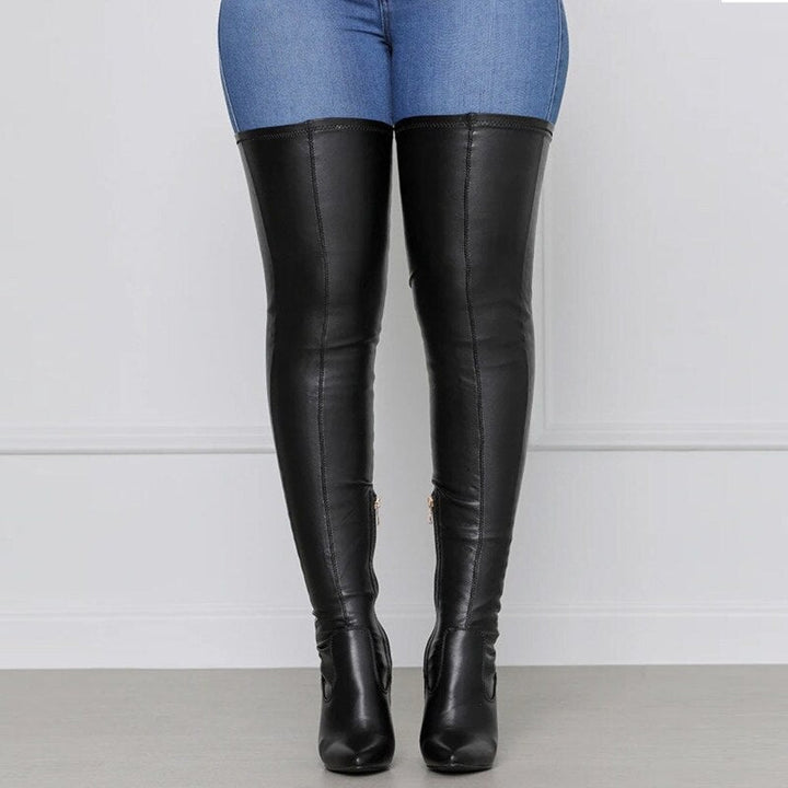 Chique ShellysBoots dames overknee laarzen in zwart, essentieel voor een elegante en trendy wintergarderobe.