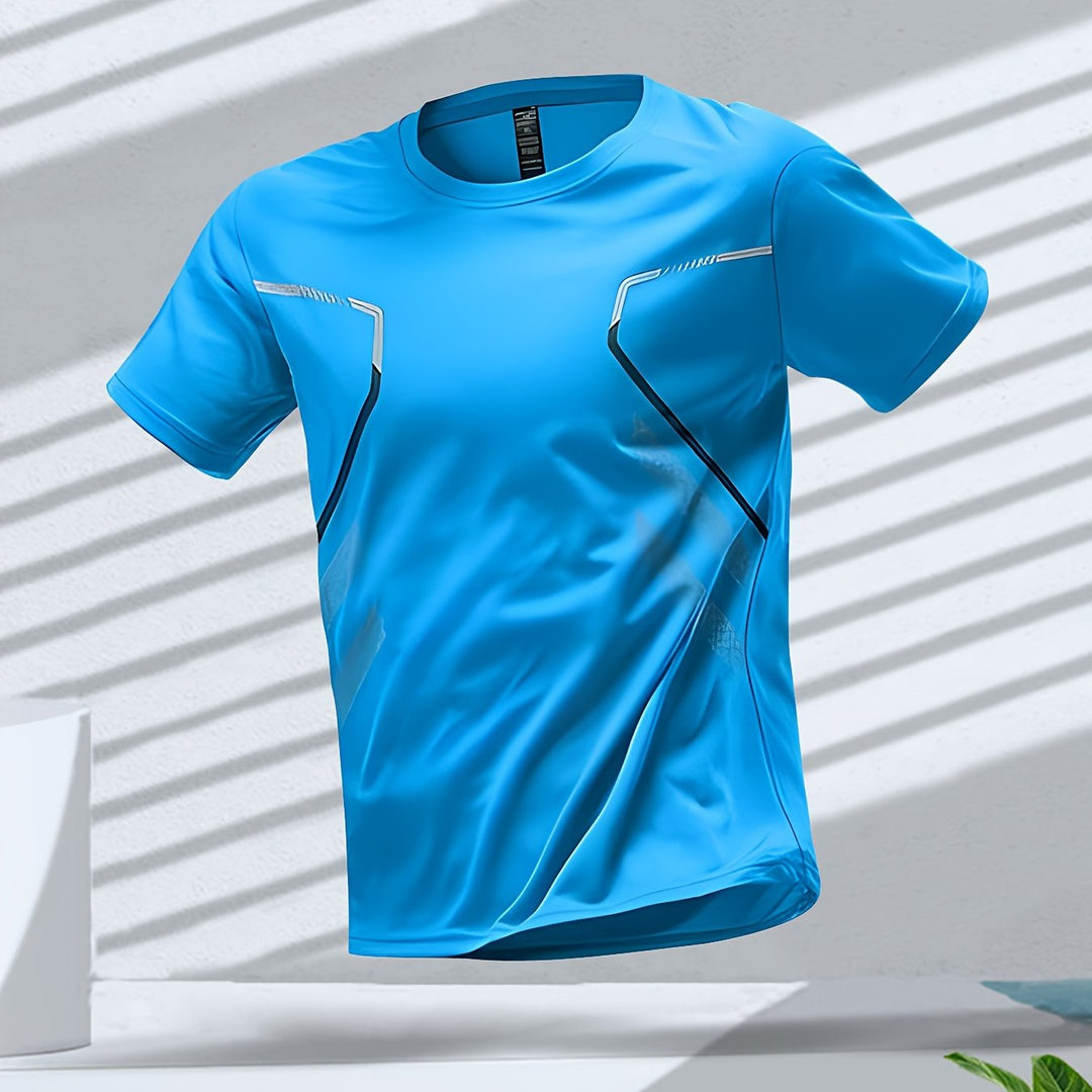 Hoogwaardig heren sportshirt, sneldrogend, ademend, perfect voor elke actieve bezigheid.