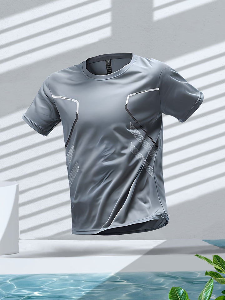 Heren sneldrogend sportshirt, comfortabel en loszittend, ideaal voor training en actief gebruik.