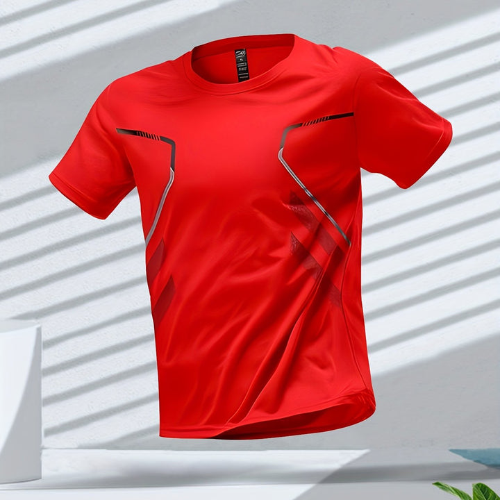 Zomers sneldrogend heren T-shirt, lichtgewicht en comfortabel voor warme dagen en workouts.