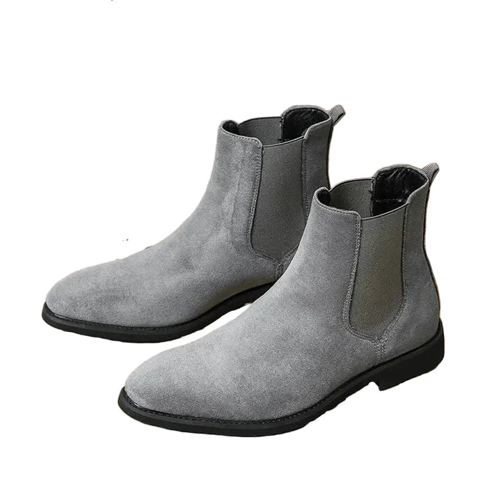 Comfortabele heren cowboylaarzen in grijs, ideaal voor casual mannenmode, perfect voor alle seizoenen.