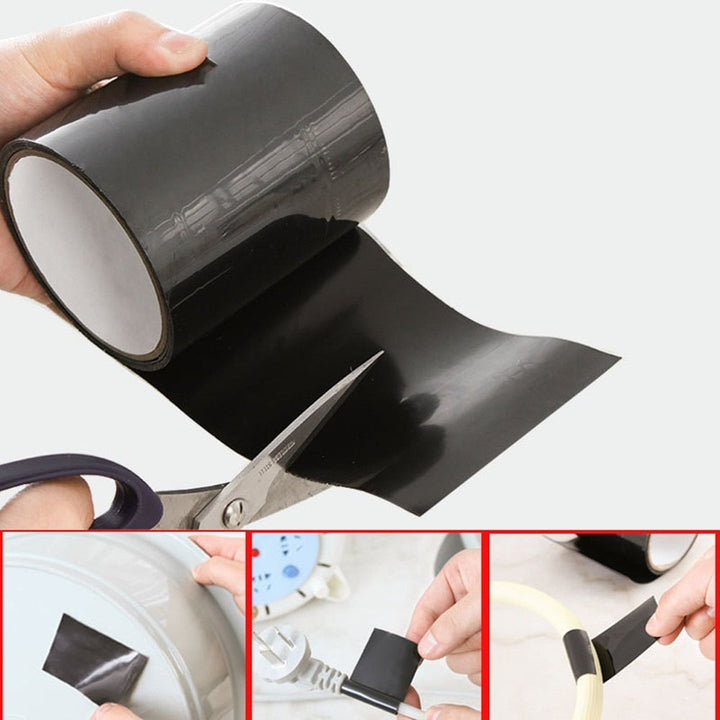 Zelfklevende waterdichte reparatietape van polymeer, ideaal voor het snel dichten van lekkages.