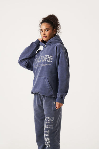 "Trendy statement hoodie met iconisch 'For The Culture' motief, relaxed fit in hoogwaardig katoenmix, kangoeroezak."