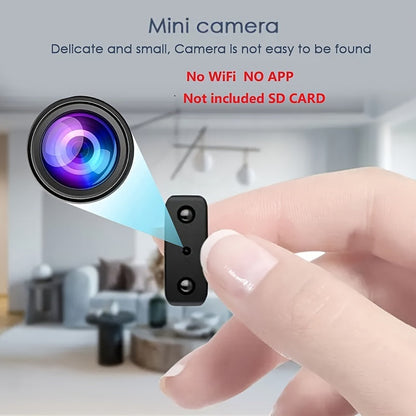 "Ultra-compacte Full HD mini camera met nachtzicht, draagbare veiligheidscamera, zwart, technologie en gadgets"