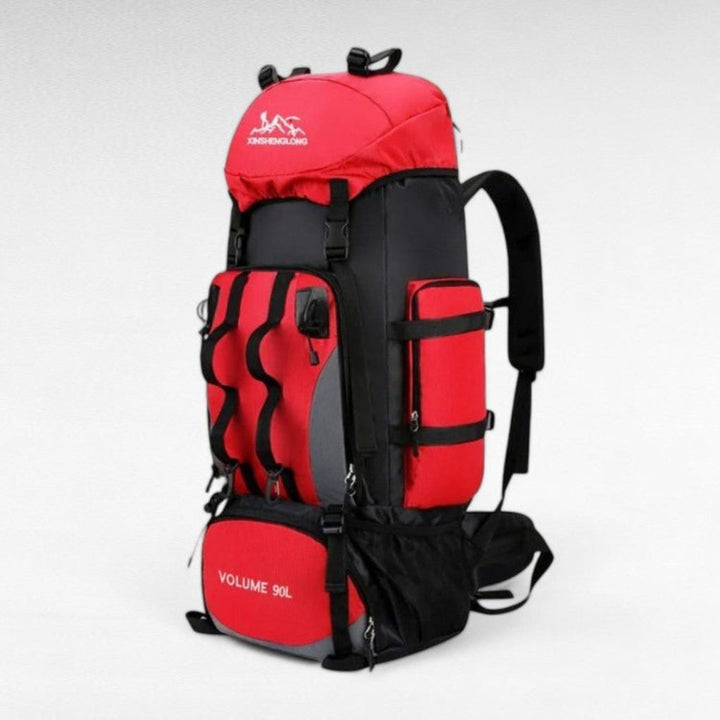 Ultralichte waterdichte 90L trekking rugzak voor kamperen, wandelen en backpack avonturen. Duurzame outdoor uitrusting.