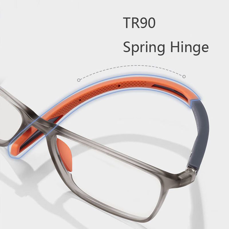 "Ultralichte multifocale leesbril, polycarbonaat, stijlvol design voor mannen en vrouwen, duurzaam en comfortabel accessoires