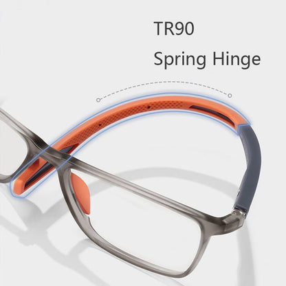 "Ultralichte multifocale leesbril, polycarbonaat, stijlvol design voor mannen en vrouwen, duurzaam en comfortabel accessoires